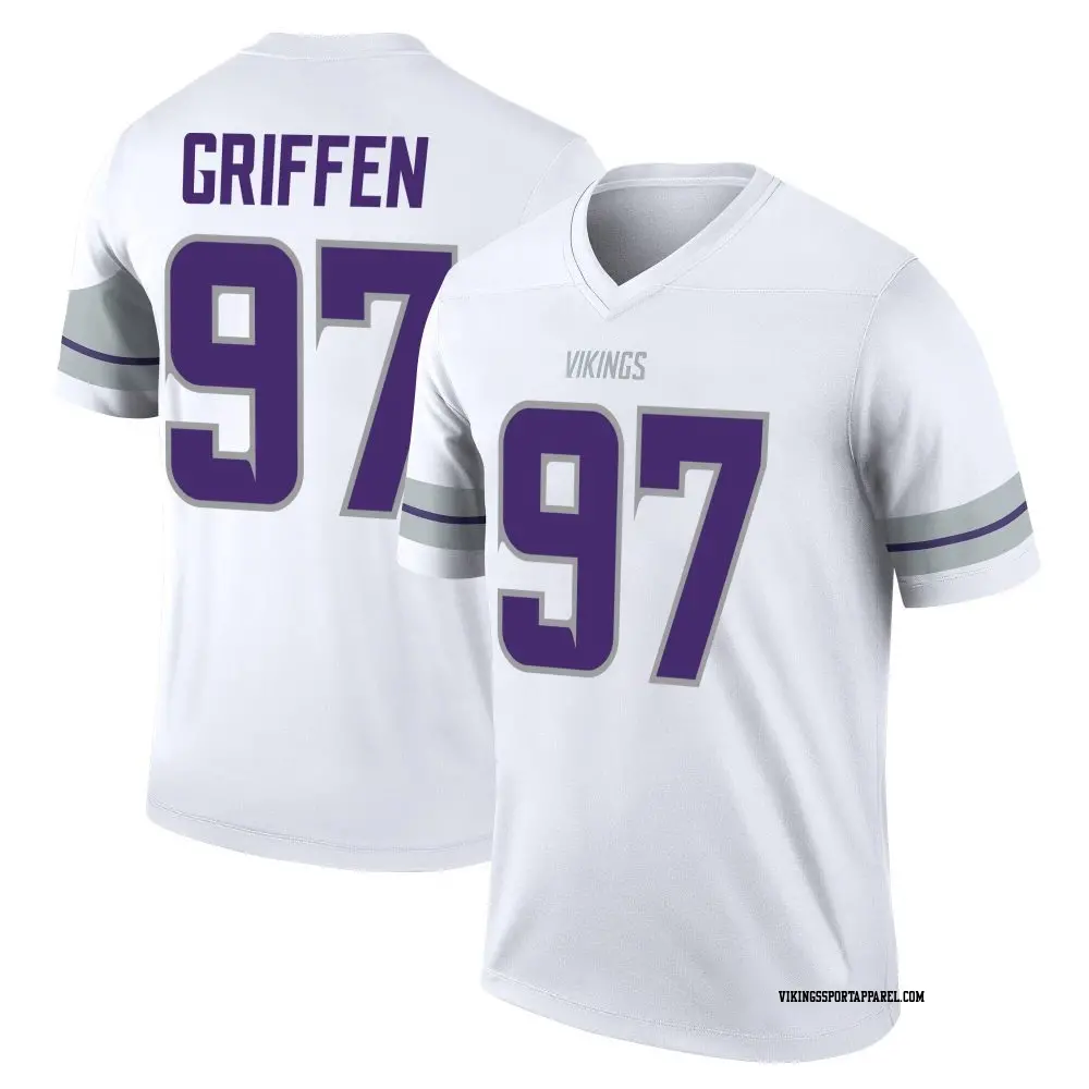 Legend White Youth Everson Griffen Minnesota Vikings Alternate Jersey